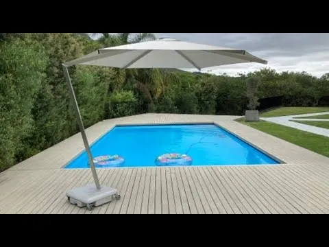 Parashade patio umbrella in action
